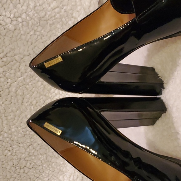 Calvin Klein Glossy Black Heels - Picture 9 of 12